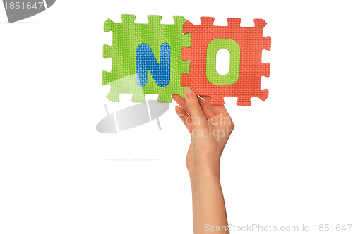 Image of the word no