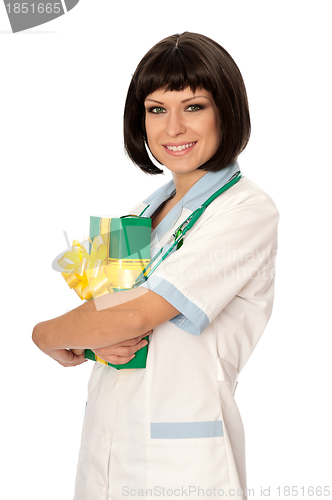 Image of doctor with a gift