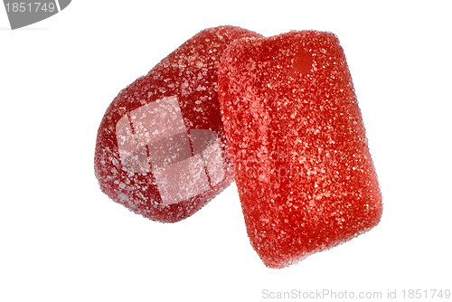 Image of two red jelly candies