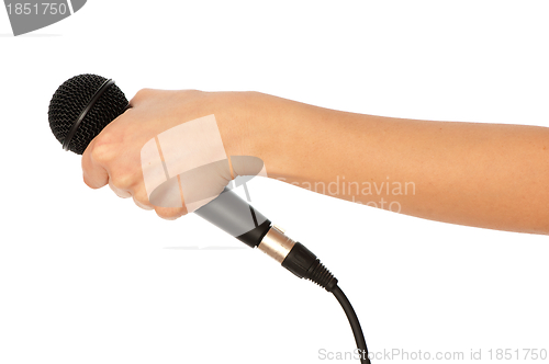 Image of microphone for interview