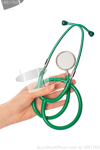 Image of green stethoscope