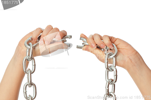 Image of tearing a heavy chain