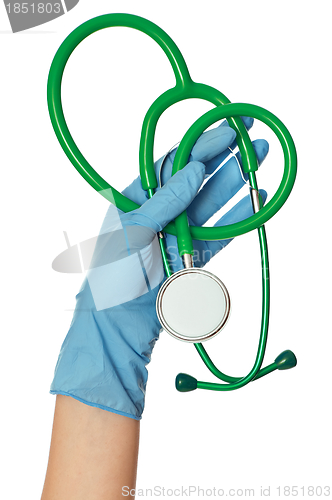 Image of green stethoscope