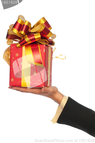 Image of gift with yellow bow