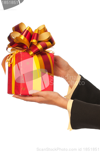 Image of gift with yellow bow