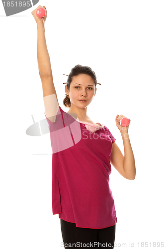 Image of exercises using dumbbells