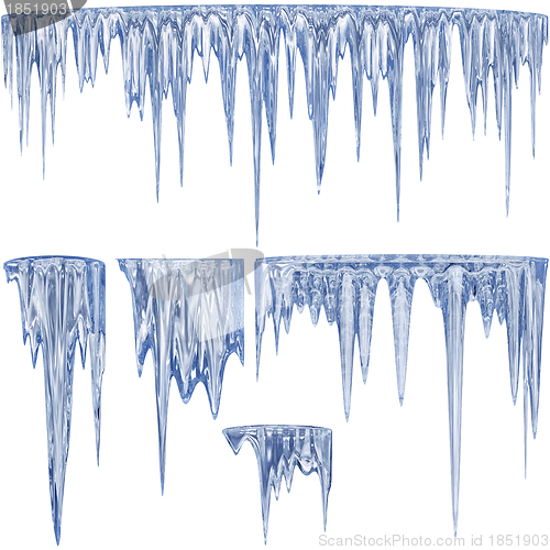 Image of Blue thawing icicles