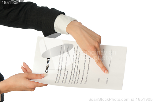 Image of signing of a contract