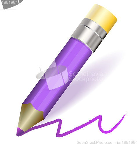 Image of Purple pencil illustration