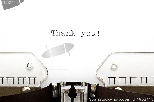 Image of Typewriter Thank You