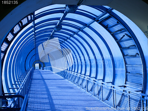 Image of concentric blue tunnel