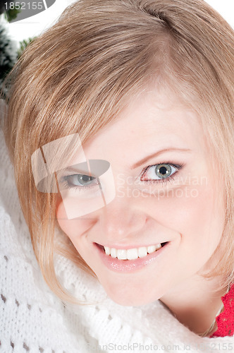 Image of Portrait of beautiful smiling woman