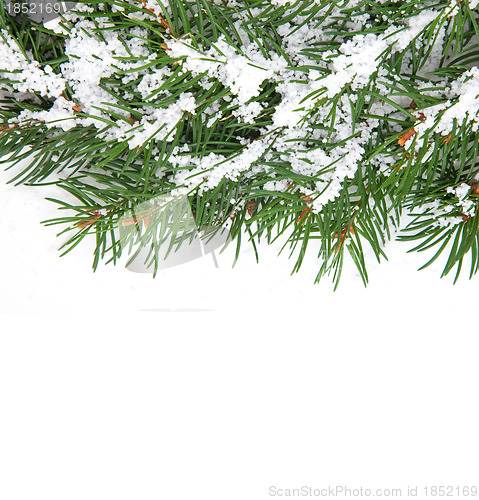 Image of Christmas framework with snow