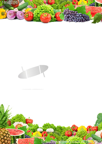 Image of Colorful healthy fresh fruits and vegetables