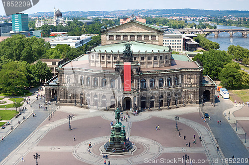 Image of Panorama of Dresden,  Semper Opera House,