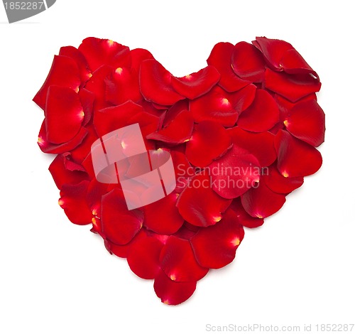 Image of Heart shape made out of rose