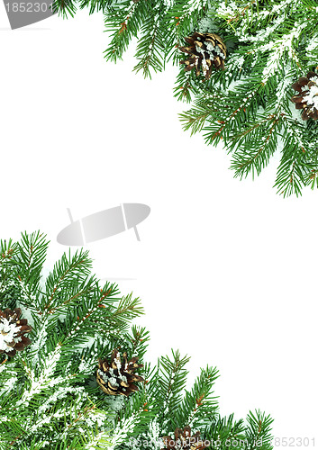 Image of Christmas framework with snow