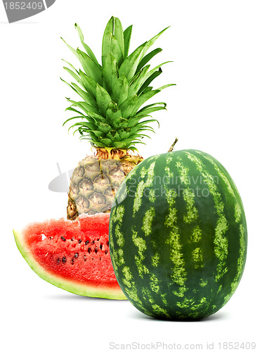 Image of Pineapple and watermelon