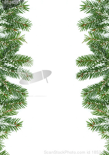 Image of Christmas framework with snow