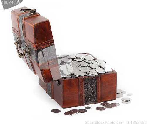 Image of Treasure Chest. Isolated on a white background