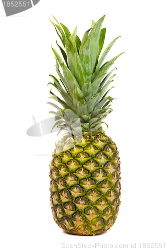 Image of Single pineapple isolated on white