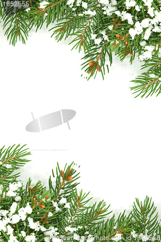 Image of Christmas framework with snow