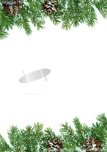 Image of Christmas framework with snow