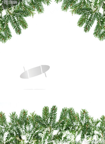 Image of Christmas framework with snow