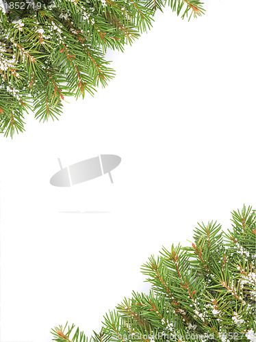 Image of Christmas framework with snow