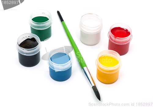 Image of Paints with a paintbrush