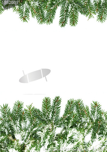 Image of Christmas framework with snow