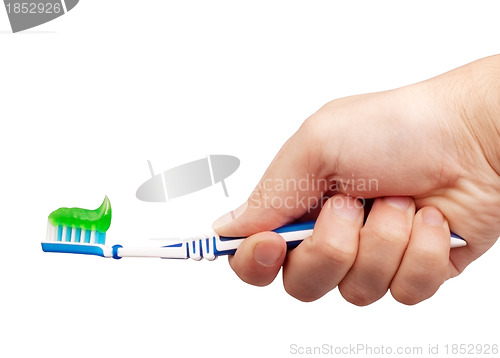 Image of Toothbrush and toothpaste