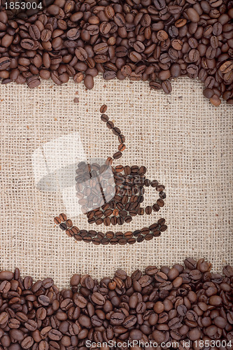 Image of Brown roasted coffee beans.