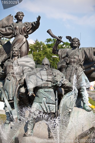 Image of Monument of City-founders in Kiev. Ukraine