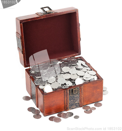 Image of Treasure Chest. Isolated on a white background