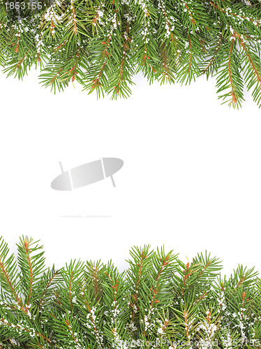 Image of Christmas framework with snow