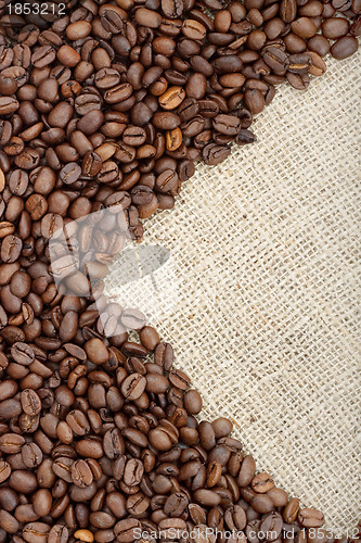 Image of Brown roasted coffee beans.