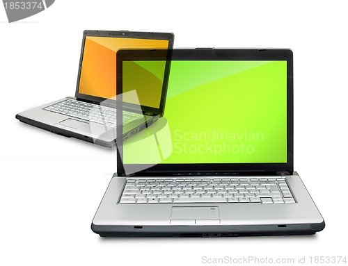 Image of Open laptops