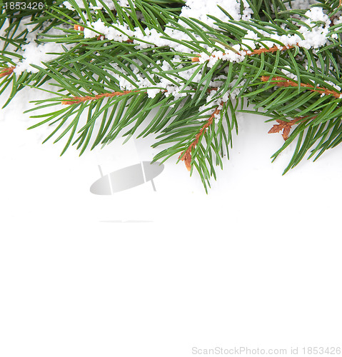 Image of Christmas framework with snow