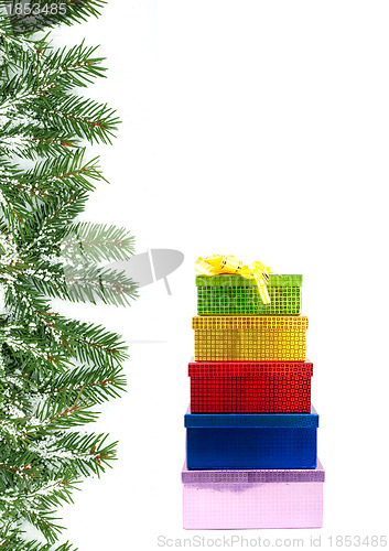 Image of Christmas framework with snow