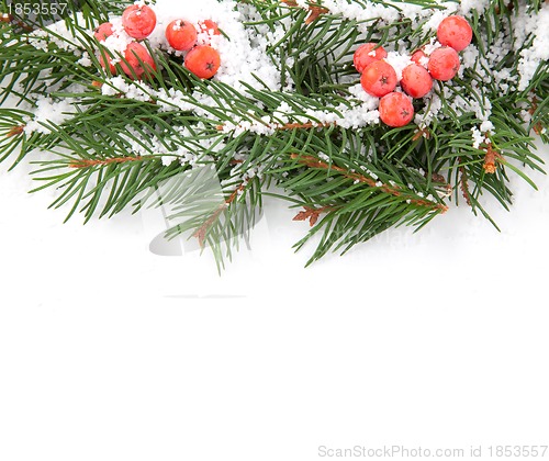 Image of Christmas framework with snow