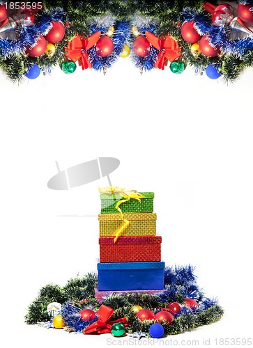 Image of Christmas decoration and gift