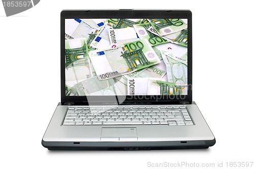 Image of Open laptop