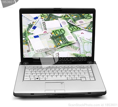 Image of Open laptop