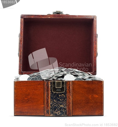 Image of Treasure Chest. Isolated on a white background