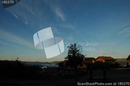 Image of Early beautiful morning in the Norwegian mountains