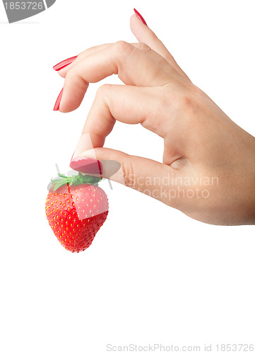 Image of Strawberry in the hand