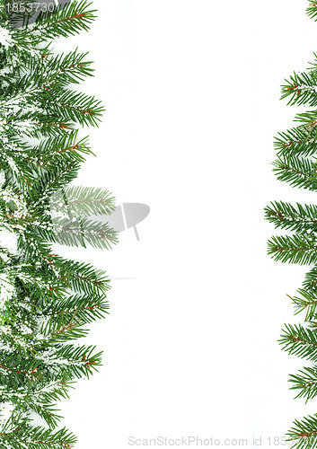 Image of Christmas framework with snow