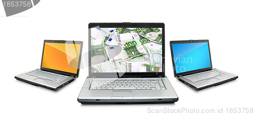 Image of Open laptop
