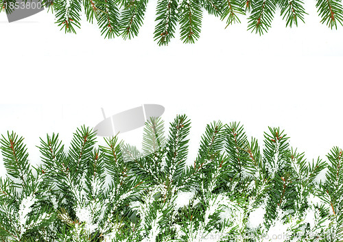 Image of Christmas framework with snow